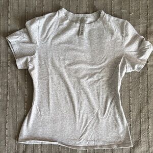 SKIMS Light Gray Short Sleeve Tee